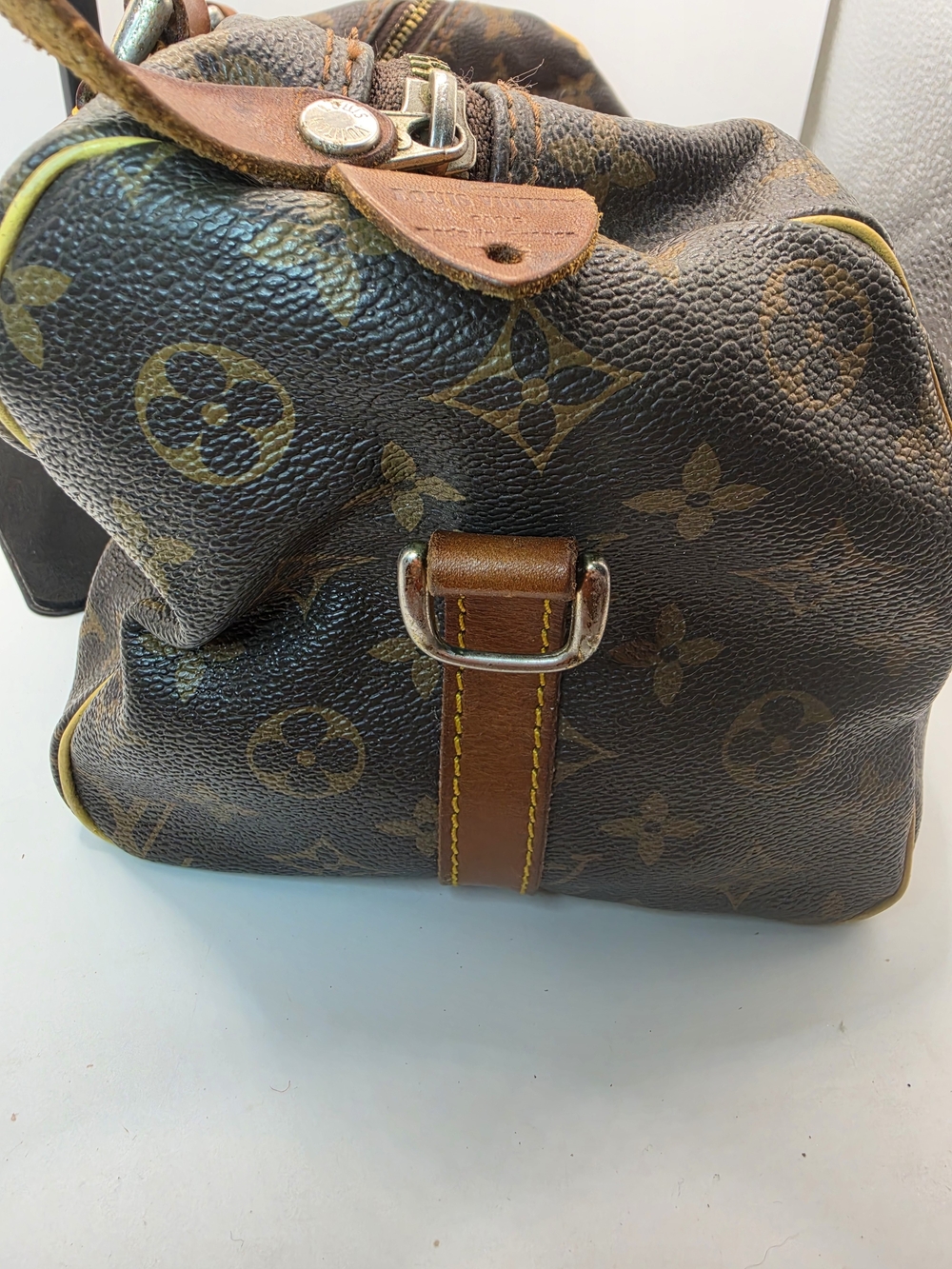 Vintage 1970 Louis Vuitton French Co Brown Monogram Canvas Speedy 30 Handbag - Picture 7 of 16